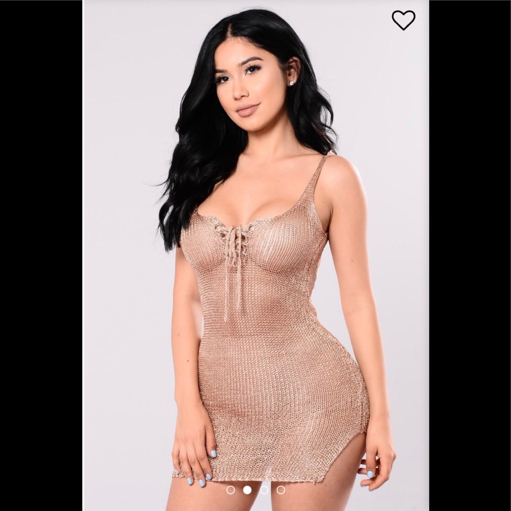 Shine Your Way Dress - Rose Gold